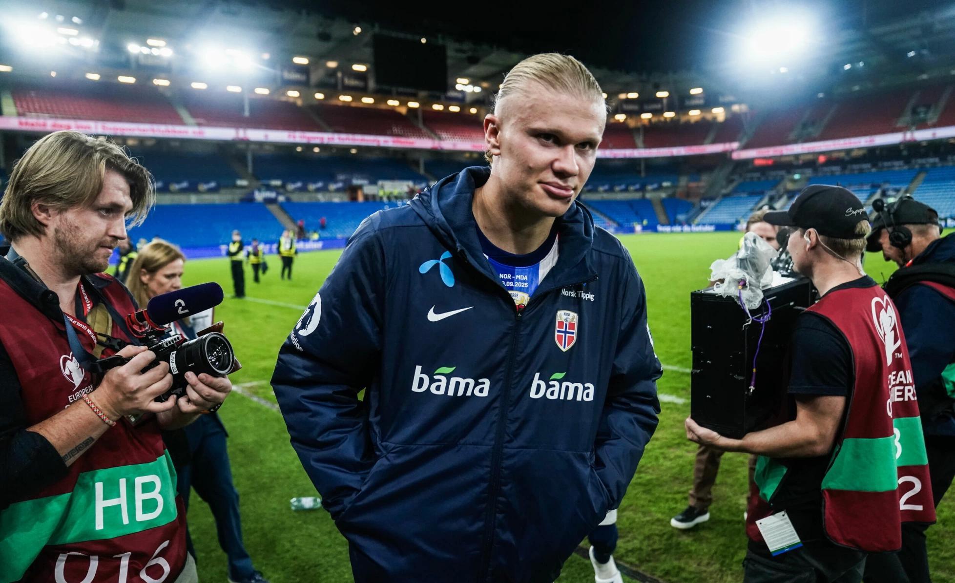 开云体育-国家队45场进48球，哈兰德：数据还不错，这场我还有助攻